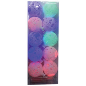 10 Πολύχρωμα λαμπάκια χιονόμπαλες [00001224] - 2 τεμ.