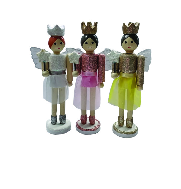 Ξύλινο αγγελάκι 17,5cm [00001697] - 3 τεμ.