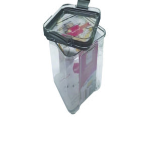 Ψηλό πλαστικό φαγητοδοχείο με κλιπς [00404258] - 2 τεμ.