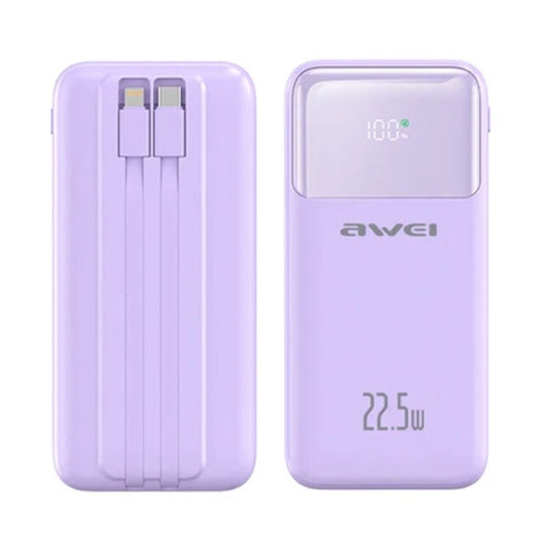 Powerbank - P106K - 10.000mah - 22.5W - AWEI - 005562 - Purple