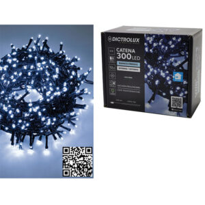 300 λαμπάκια led λευκό ψυχρό 12m [02449957N] - 2 τεμ.