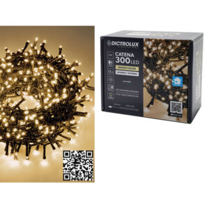 300 λαμπάκια led λευκό θερμό 12m [02449957P] - 2 τεμ.