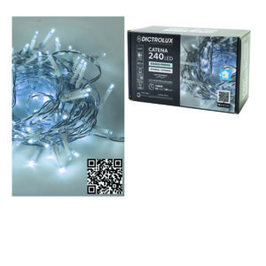 240 λαμπάκια μπαταρίας ψυχρό λευκό 16,7m λευκό καλώδιο [02450410] - 2 τεμ.