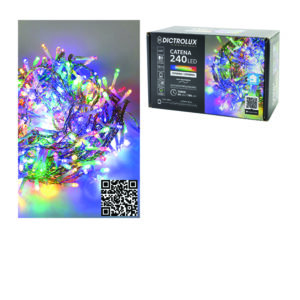 240 λαμπάκια μπαταρίας πολύχρωμα 16,7m λευκό καλώδιο [02450411] - 2 τεμ.