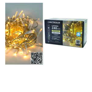 240 λαμπάκια μπαταρίας θερμό λευκό 16,7m λευκό καλώδιο [02450413] - 2 τεμ.