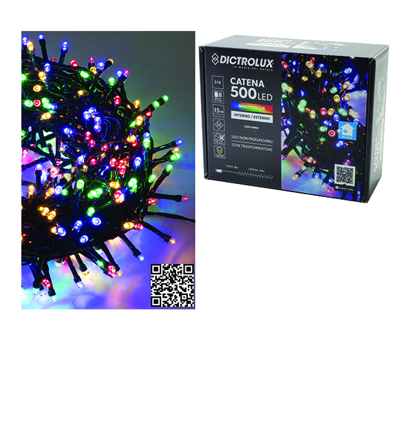 500 λαμπάκια led πολύχρωμα 15m [02450505] - 1 τεμ.