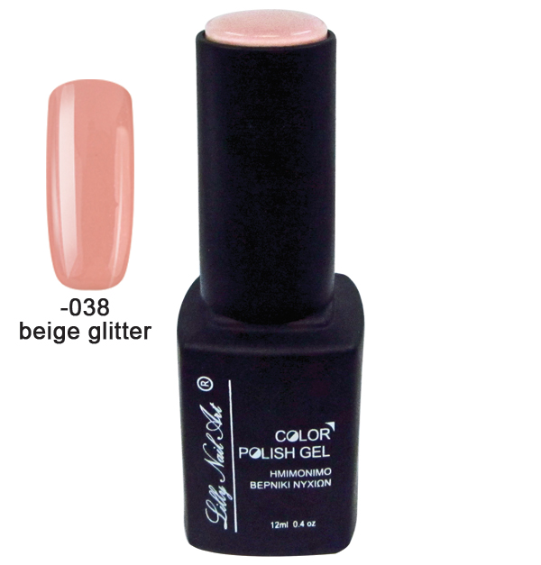 Ημιμόνιμο τριφασικό μανό 12ml - Beige glitter [40504008-038] - 1 τεμ.