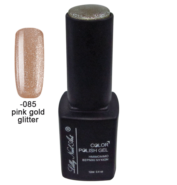 Ημιμόνιμο τριφασικό μανό 12ml - Pink gold glitter [40504008-085] - 1 τεμ.