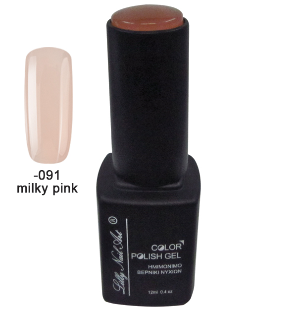 Ημιμόνιμο τριφασικό μανό 12ml - Milky pink (για γαλλικό) [40504008-091] - 1 τεμ.