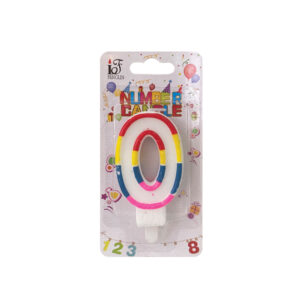 Κερί γενεθλίων αριθμός 0 [10904023-0] - 12 τεμ.