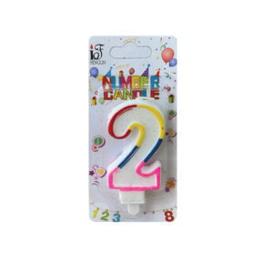 Κερί γενεθλίων αριθμός 2 [10904023-2] - 12 τεμ.