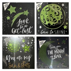 Κάδρο με φωσφόριζε σχέδια 18x18cm Homie 321944 - 1 τεμ.