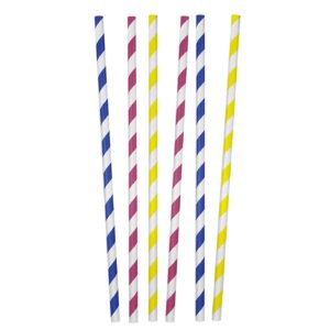 Καλαμάκια χάρτινα ριγέ 10τεμ 20cm Homie 3765 - 1 τεμ.