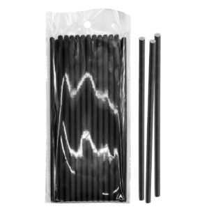 Καλαμάκια χάρτινα μαύρα πακ=25 τεμ 20x0,6cm Homie 3793 - 1 τεμ.