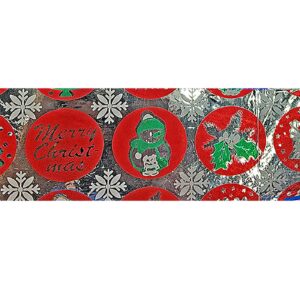 Κόλλα περιτυλίγματος xmas μεταλλιζέ 70x100cm JustNote 39140 - 50 τεμ.
