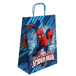 Τσάντα δώρου χάρτινη spiderman μπλε (32cm) 32x24x10cm Spiderman - 25 τεμ.