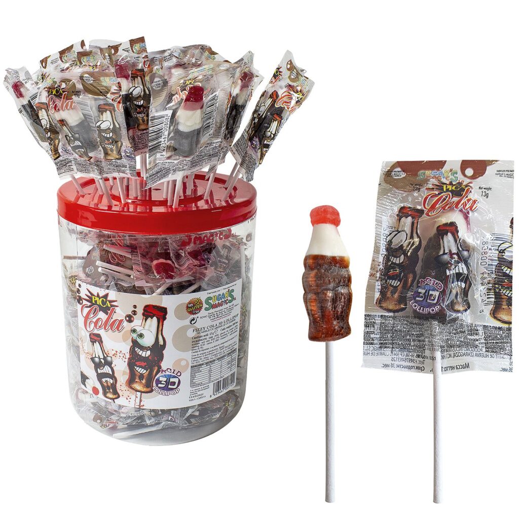 Γλειφιτζούρι 3d cola 13gr Yammi's 44186 - 100 τεμ.