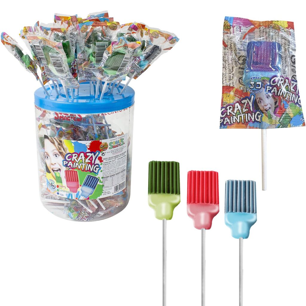 Γλειφιτζούρι 3d crazy painting 13gr Yammi's 44187 - 100 τεμ.