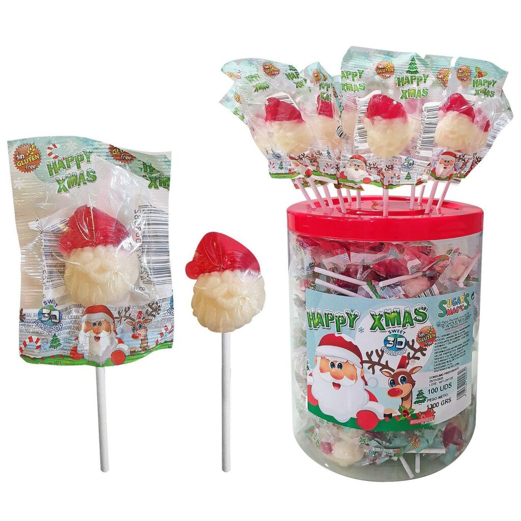 Γλειφιτζούρι 3d happy xmas 13gr Yammi's 44189 - 100 τεμ.