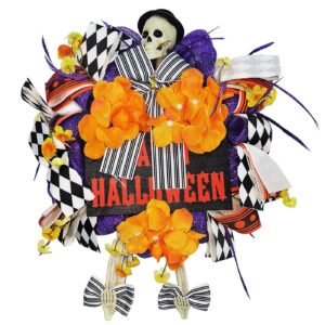 Στεφάνι halloween με νεκροκεφαλή ø30x35cm Carnavalista 232513 - 1 τεμ.