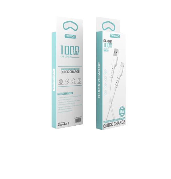 Treqa Καλώδιο ταχείας φόρτισης CA-8762 ios 1m 6A [30502119] - 6 τεμ.