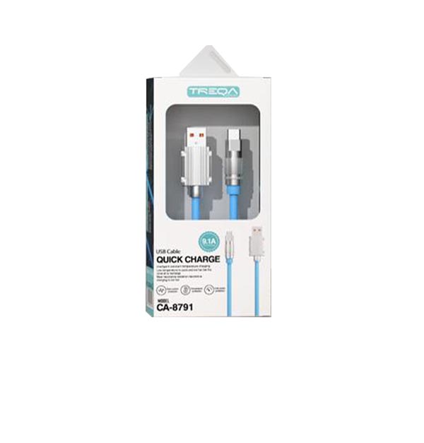Treqa Καλώδιο ταχείας φόρτισης CA-8791 micro 1m 9,1A [30502140] - 2 τεμ.