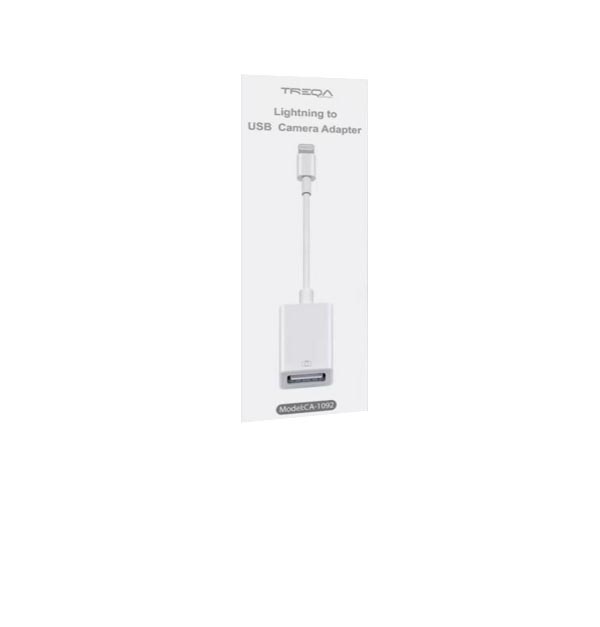 Treqa Καλώδιο μεταφοράς δεδομένων CA-1092 lightning σε usb camera 1m [30502156] - 2 τεμ.