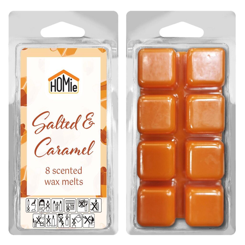 Αρωματικό wax melt salted caramel σετ=8 κύβοι 80gr Homie 57484 - 1 τεμ.
