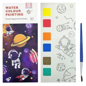 Άλμπουμ χρωματισμού με νερομπογιές & πινέλο διαστημάνθρωπος 19x8cm JustNote 703224 - 1 τεμ.