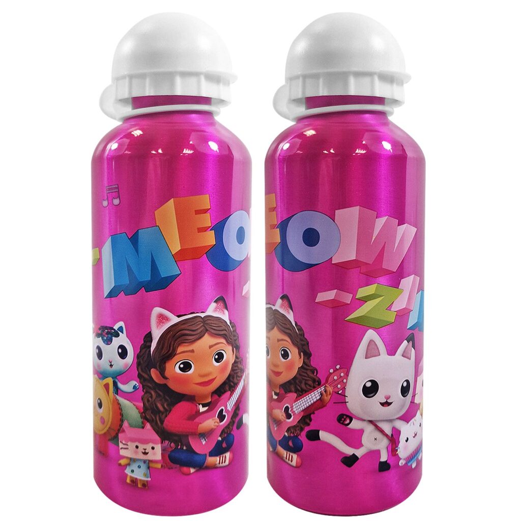 Παγούρι Αλουμινίου Gabby 's Dollhouse 500ml 21x6,5cm 500ml Gabbys Dollhouse - 1 τεμ.