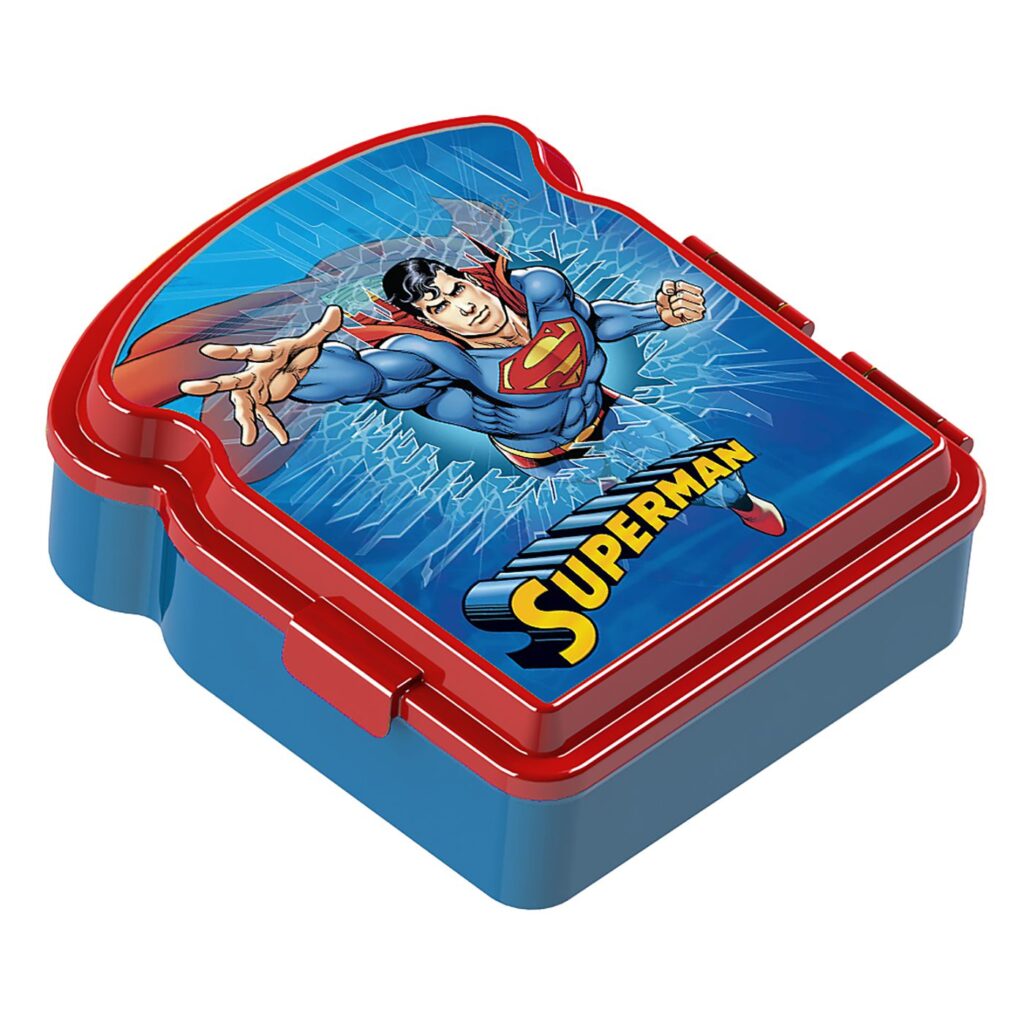 Δοχείο πλαστικό φαγητού superman 16.5x15x5.5cm Warner Bros - 1 τεμ.