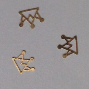 50 μεταλλικά διακοσμητικά νυχιών χρυσές κορώνες [40502059-14] - 6 τεμ.