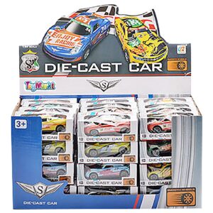 Μεταλλικά αυτοκινητάκια pull back μηκος 9cm - μηκος κουτιου 29cm ToyMarkt 902090 - 48 τεμ.