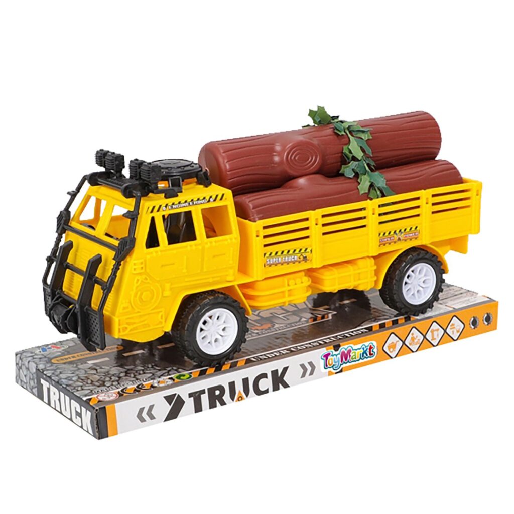 Φορτηγό friction με κορμούς 28x14x11cm ToyMarkt 902224 - 1 τεμ.