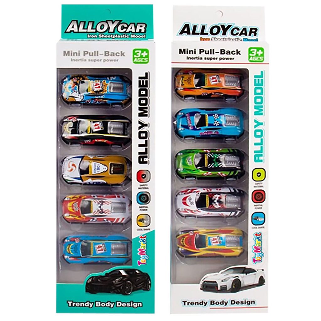 Σετ 5 μεταλλικά αυτοκινητάκια pull back 9x31x3cm ToyMarkt 902296 - 1 τεμ.