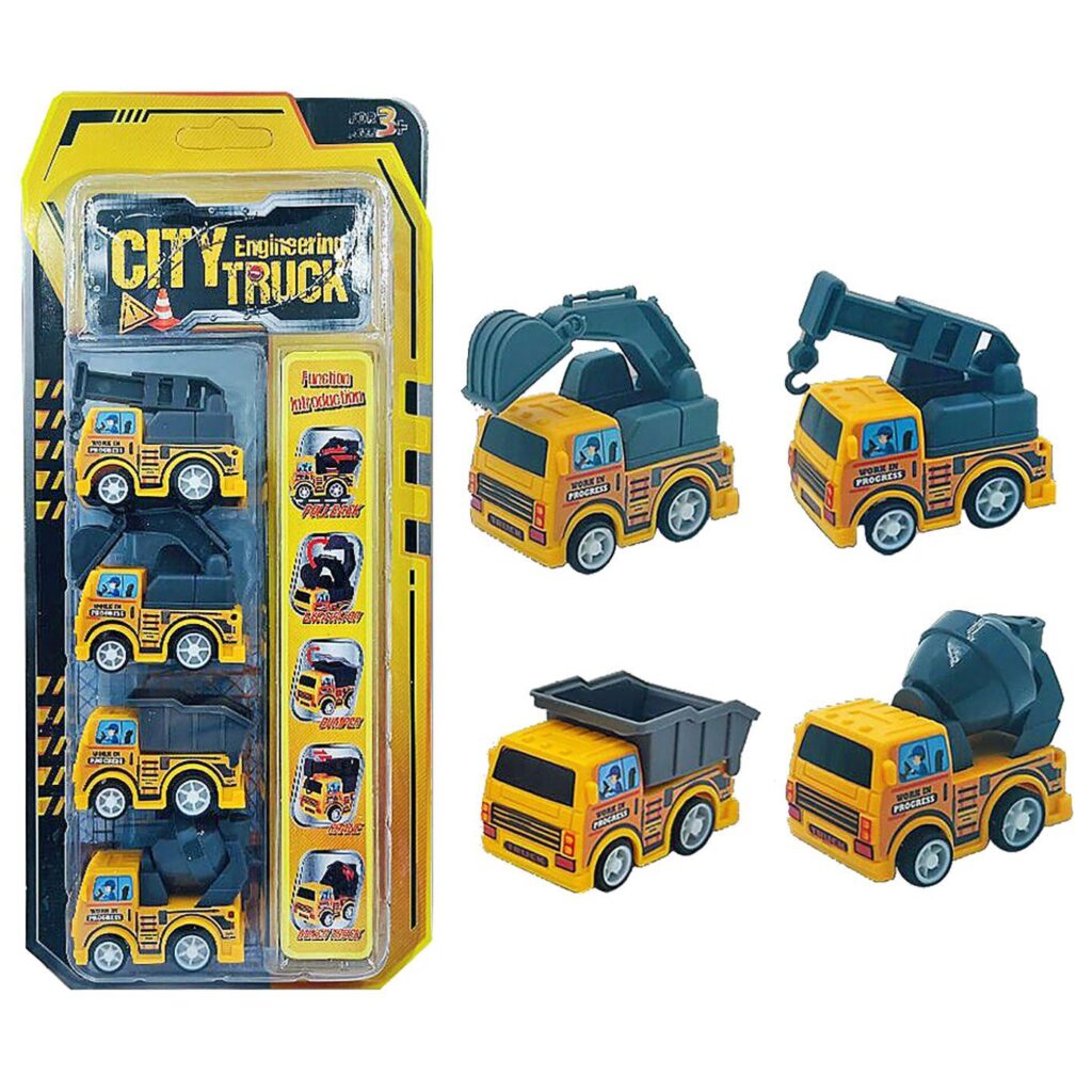 Δομικά οχήματα pull back σε καρτέλα 14x30x3cm ToyMarkt 902303 - 1 τεμ.