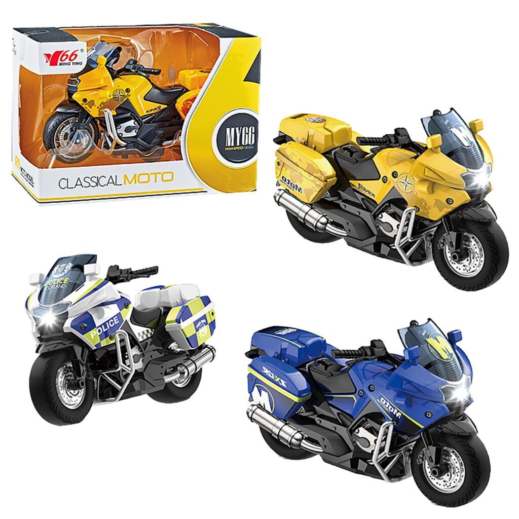 Μότο μεταλλική pull back με ήχους & φως 15x11x8cm ToyMarkt 902364 - 1 τεμ.