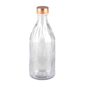 Γυάλινο μπουκάλι νερού Prisma 1 λίτρου με χρυσό βιδωτό καπάκι [70101882] - 6 τεμ.