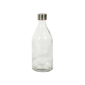 Γυάλινο μπουκάλι νερού 1 λίτρου στρογγυλό με καπάκι [70101922] - 6 τεμ.