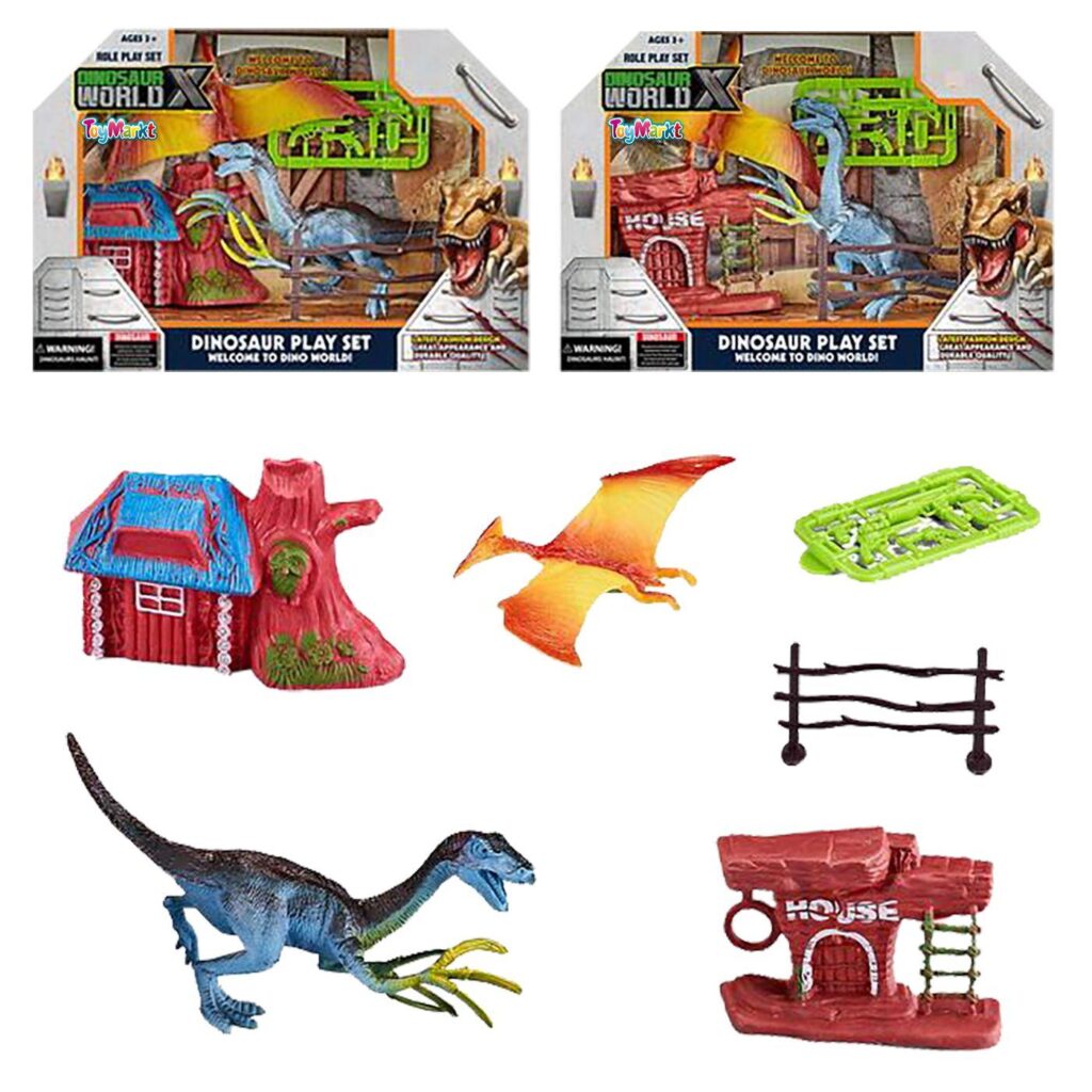 Δεινόσαυροι & σπιτάκια κουτί dinosaur world 24x17x7cm ToyMarkt 913386 - 1 τεμ.