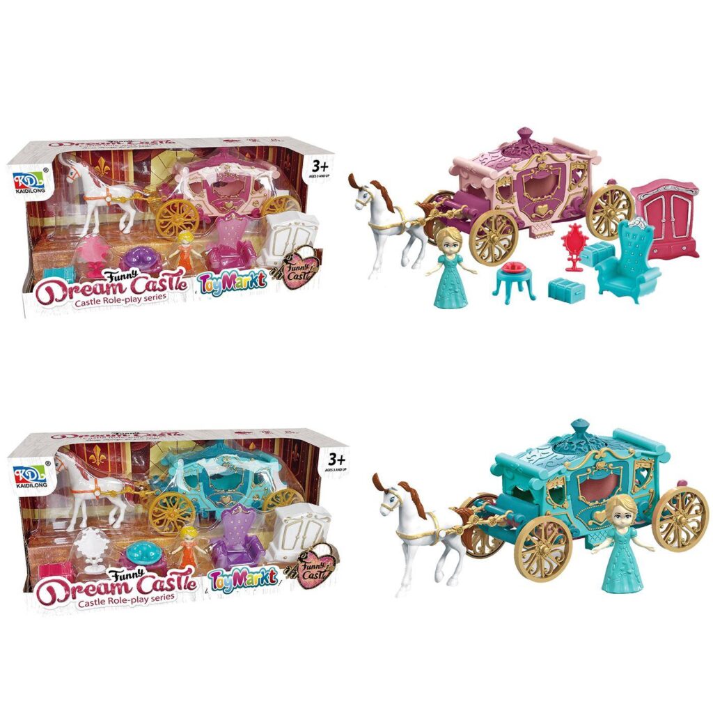 Άμαξα funny dream cariage + έπιπλα 24x12x10cm ToyMarkt 971199 - 1 τεμ.