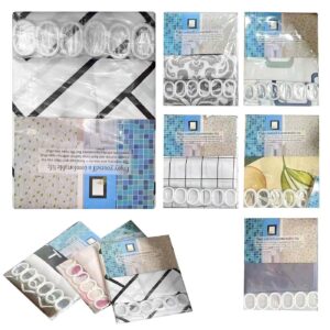 Κουρτίνα μπάνιου υφασμάτινη με σχέδια 180x180cm Homie 1011047 - 1 τεμ.