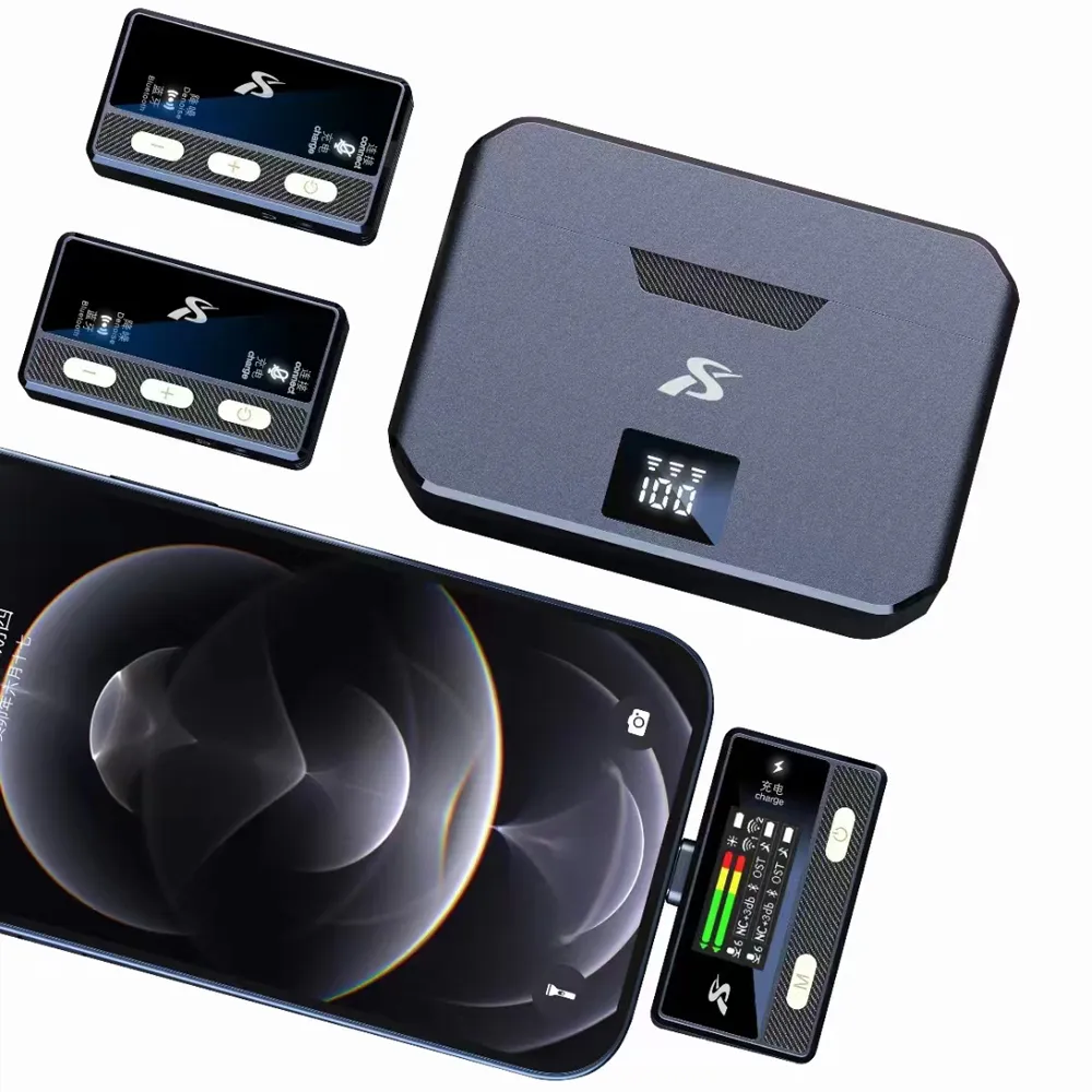 Ασύρματο mini επαναφορτιζόμενο πυκνωτικό μικρόφωνο για καταγραφή ήχου με τηλεχειριστήριο - SX66 - 811429 - iP - Image 2