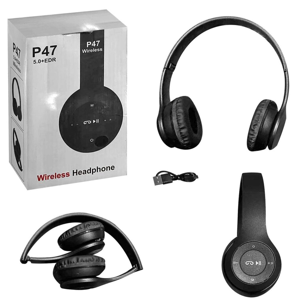Ακουστικά bluetooth μαύρα μεγάλα  Homie 108486 - 1 τεμ.