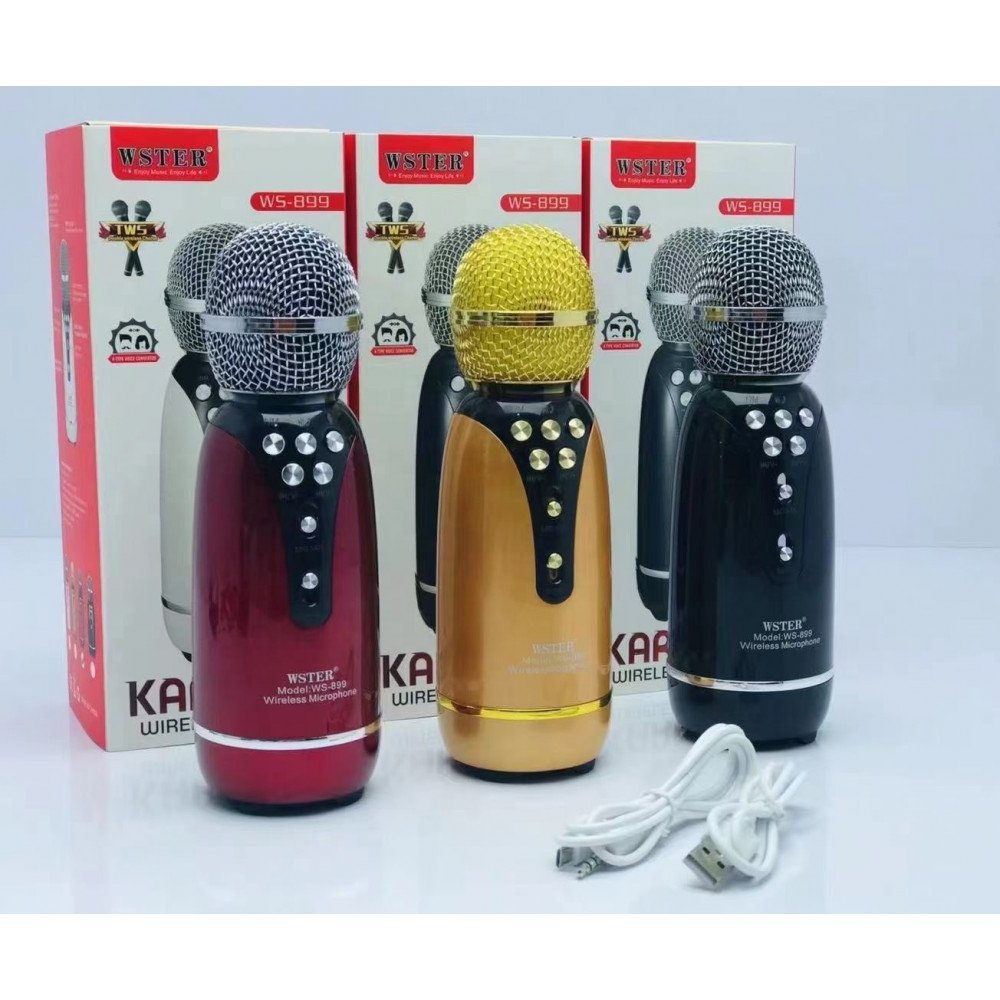 Ασύρματο μικρόφωνο Karaoke - WS-899 - Weisre - 883358 - Black - Image 2