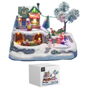 Χωριό xmas "Άγιος & τραινάκι" 23,5x17x16cm Xmasfest 1132390 - 1 τεμ.