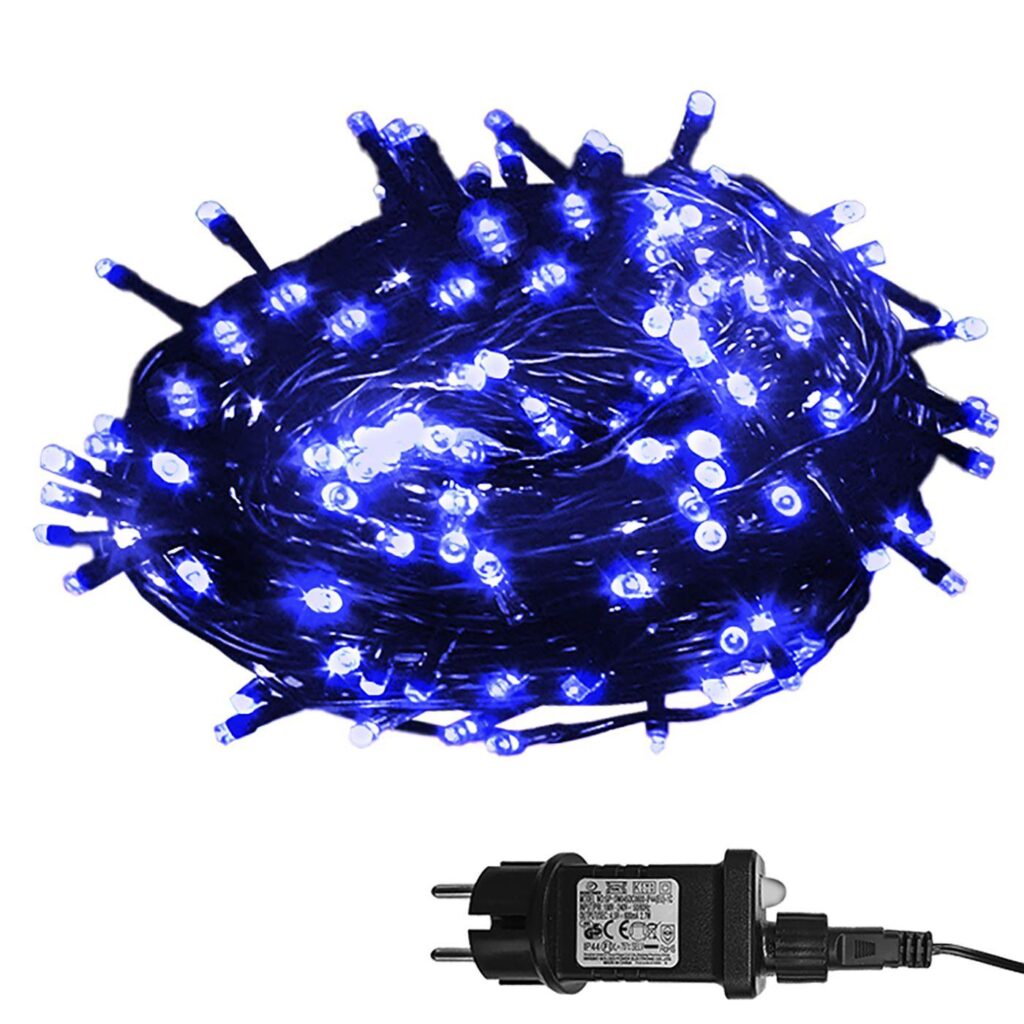 100 λαμπάκια led μπλε σε σειρά με προγράμματα ip44 8,2m 8m Xmasfest 1132395 - 1 τεμ.