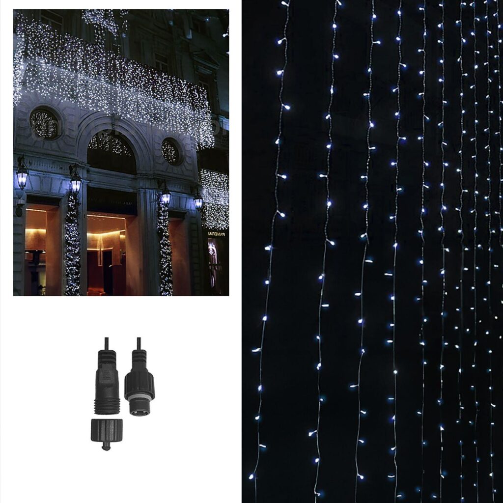 100 led λευκά εξωτερικά κουρτίνα-επέκταση l. V. (δεν περιέχεται ο μετασχηματιστής) Xmasfest 1132594 - 1 τεμ.