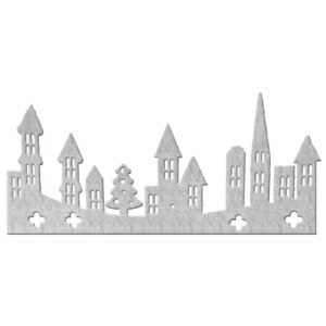 Χριστουγεννιάτικο χωριό από πάχνη 75x35cm Xmasfest 1132715 - 2 τεμ.