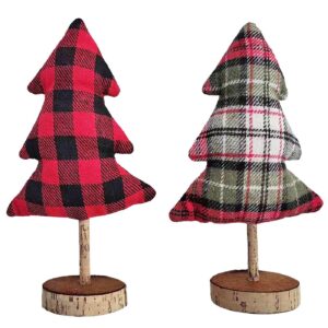 Χριστουγεννιάτικο δέντρο πάνινο με ξύλινα βάση 23x15cm Xmasfest 1133430 - 1 τεμ.